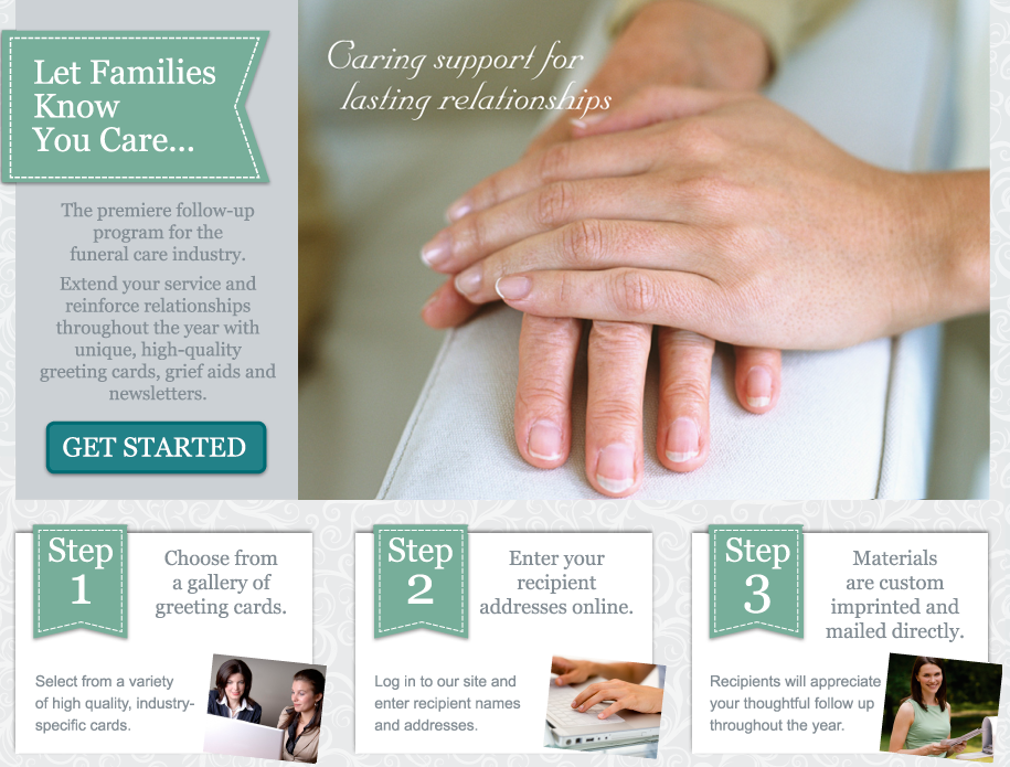 Funeral Home Follow-Up Card Services - Greeting, Sympathy, Grief Cards & Newsletters